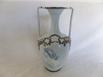 Rosenthal - 1898 - 1906 - Vaas - Porselein - Zilver beslag