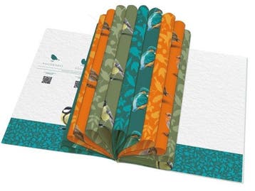 Cadeaupapier: Drie vogels, Elwin van der Kolk,, Ophalen of Verzenden, Nieuw