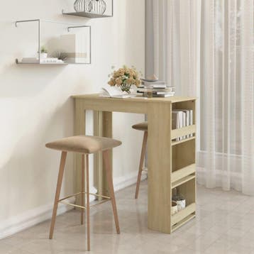 vidaXL Bartafel met opbergrek 102x50x103,5cm bewerkt hout, Verzenden, Nieuw