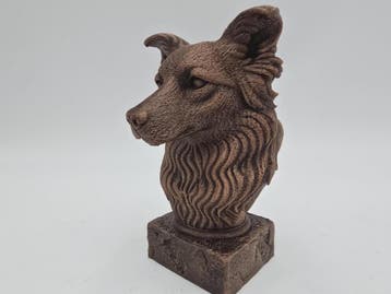 Bust of a Border collie dog statue - home decor dog lover ha, Verzenden, Nieuw