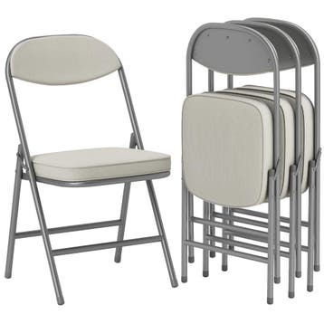 TRUUSK Set van 4 Opvouwbare Campingstoelen - Gevoerde Rugleu, Verzenden, Nieuw