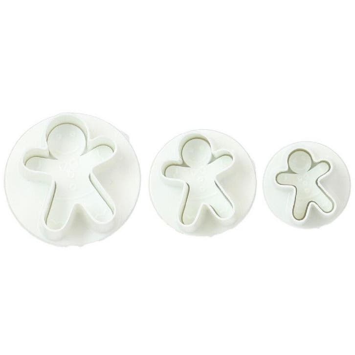 Wilton Plunger Cutter Gingerbread Man Set/3, Hobby en Vrije tijd, Taarten en Cupcakes maken, Nieuw, Verzenden