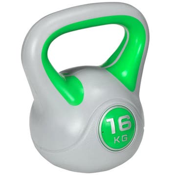 Kogelhalter, Kettlebell, 16 Kg, Platte Onderkant, Grote Hand, Verzenden, Nieuw