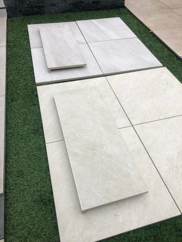 keramische terrastegel 60x60x2 met zwembadranden nieuw, Nieuw