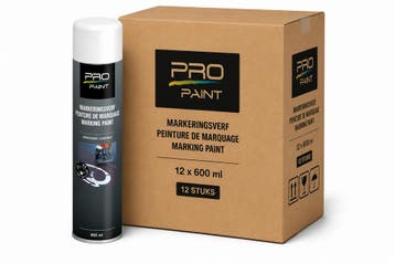 Pro paint markeringsverf 12 stuks, 600 ml, wit, Verzenden, Nieuw