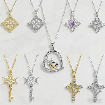 Zilverkleurige Ketting met Zirconia en Keltisch Patroon - El, Verzenden, Nieuw