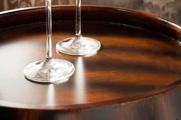 Massief wijnrek BODEGA 80cm koffiebruin grenen vat bartafel, Ophalen of Verzenden, Nieuw