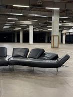 Edra Flap Sofa | Zwart Leer | NIEUWSTAAT + Garantie, Huis en Inrichting, Hoekbank, 300 cm of meer, Ophalen of Verzenden, Zo goed als nieuw