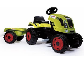 Smoby Claas Farmer XL Traktor - Traptractor - Aanhangwagen -, Verzenden, Zo goed als nieuw