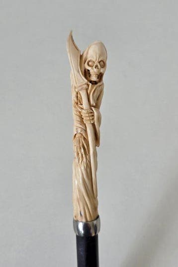 Santa Muerte/Magere hein - Gedetailleerd Handsnijwerk, Antiek en Kunst