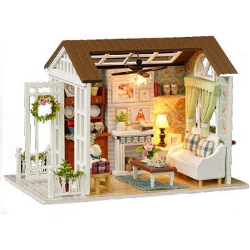 Ikonka DIY Modelbouw Woonkamer – Happy Times Miniatuurhuisje, Ophalen of Verzenden, Nieuw