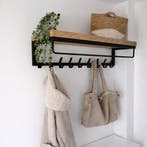 Kapstok industrieel eiken met roede, Huis en Inrichting, Verzenden, Nieuw