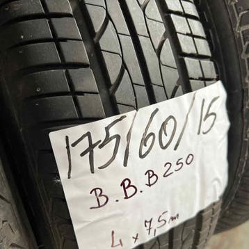 4 x Bridgestone B250 175-60-15 Zomerbanden 7,5mm, Gebruikt, 15 inch, 175 mm, Ophalen of Verzenden