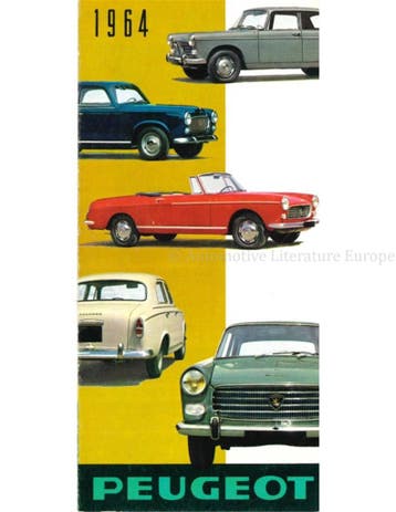 1964 PEUGEOT PROGRAMMA BROCHURE NEDERLANDS, Nieuw, Peugeot, Author