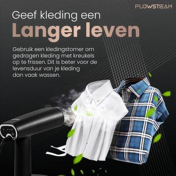 2dekans | FLOWSTEAM® Luxe Kledingstomer - Handstomer &, Ophalen of Verzenden, Gebruikt