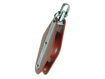 HYE Blok 1 Poelie Vioolblok met Warteloog 10x35 mm, Ophalen of Verzenden, Nieuw, Zeilboot of Motorboot