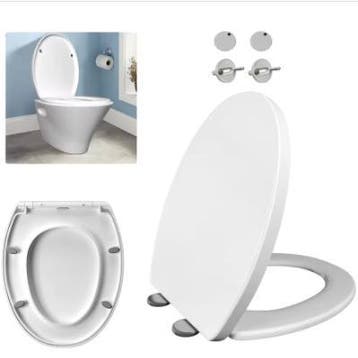 Toiletbril Ovaal Soft-Close met Verstelbare Scharnieren, Verzenden, Nieuw