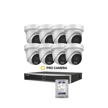 Hikvision Hybrid Colorvu 8x 8MP 2.8mm  3.0 + 8CH NVR + 2 TB, Verzenden, Nieuw, Buitencamera