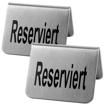 GGM Gastro | (6 stuks) Gereserveerd bordje - Reserviert -, Verzenden, Nieuw, Bord(en)