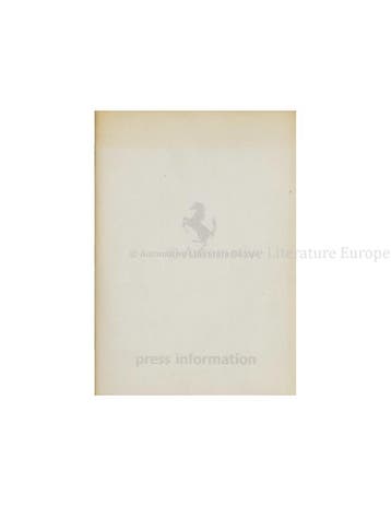 1982 FERRARI PROGRAMMA PERSMAP ENGELS, Nieuw, Ferrari, Author