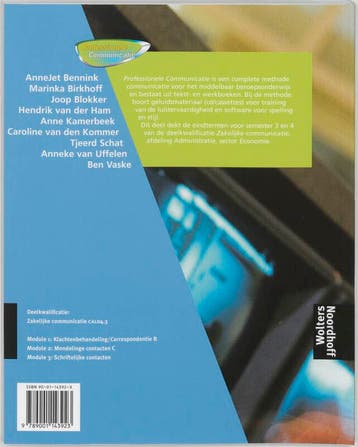 Professionele communicatie Niveau III/IV Tekstboek 2, Verzenden, Gelezen, A. Bennink