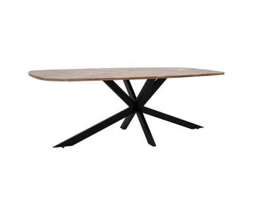 Tower Living Eettafel Silvi Deens ovaal mangohout visgraat, Huis en Inrichting, Tafels | Eettafels, Ophalen of Verzenden, Nieuw