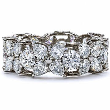 Zonder minimumprijs - Ring Platina - 5.90ct. tw. Diamant, Nieuw