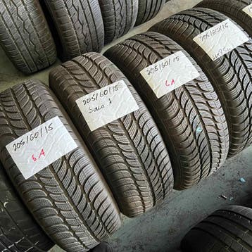 4 x Sava 205-60-15 Winterbanden 8,5mm, Gebruikt, 15 inch, Band(en), Personenwagen