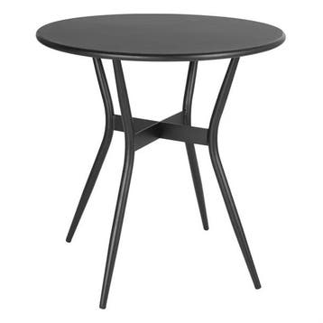 Santiago Zwarte Poedergecoate Ronde Buitentafel 690mm, Verzenden, Nieuw in verpakking