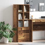 vidaXL buffetkast met lade Oudhout 45,5 x 34 x 127 cm, Huis en Inrichting, Kasten | Buffetkasten, Minder dan 50 cm, Verzenden