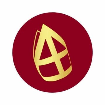 Cadeaustickers Sinterklaas Mijter Bordeaux, Ophalen of Verzenden, Nieuw, Overige typen