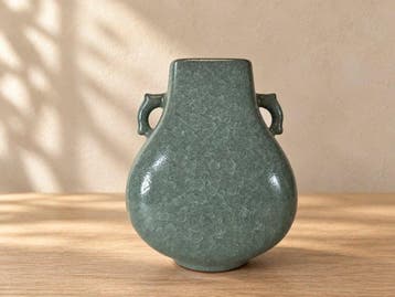 Vaas met dubbele oren - Keramiek - Japan - Celadon met twee