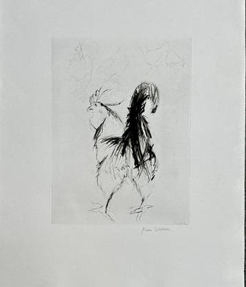 Pierre Letellier (1928-2000) - Coq et poules