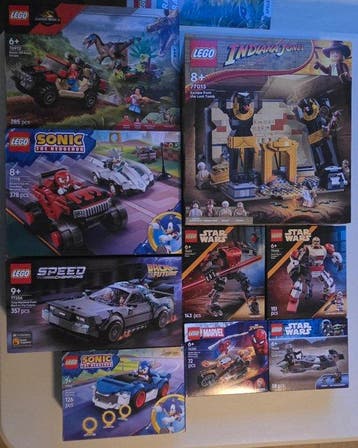 Lego Set - Indiana Jones, Sonic the Hedgehog, Back to the, Kinderen en Baby's, Speelgoed | Duplo en Lego, Nieuw