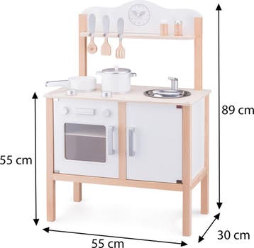 New Classic Toys® Houten Speelkeuken - Wit - Inclusief, Ophalen of Verzenden, Zo goed als nieuw