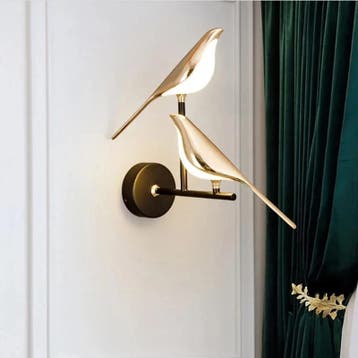 Gouden Vogel Wandlamp LED Creatief Design, Verzenden, Nieuw