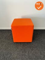 Rohde & Grahl - Poef - met wielen - 47.5x45x45cm - Oranje, Vergader- of Presentatieruimte, Ophalen of Verzenden, Gebruikt, Stoel