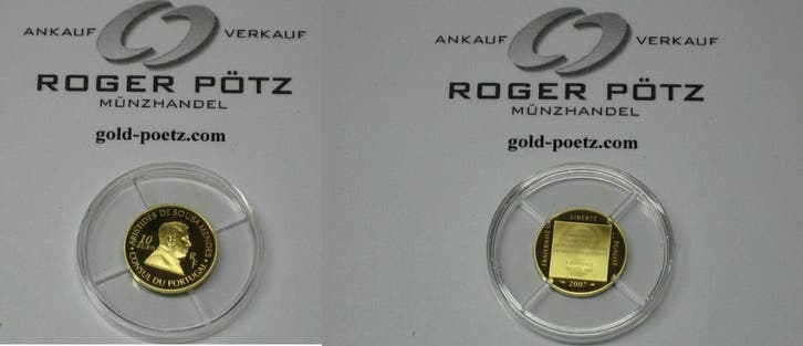 Frankreich 10 Euro 2007 Aristides de Sousa Mendes nur 500..., Postzegels en Munten, Munten | Europa | Euromunten, Verzenden