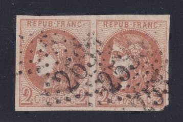 Frankrijk 1870 - Uitgifte van Bordeaux, nr. 40B, in een, Gestempeld