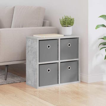 vidaXL Dressoir met lade Beton Grijs 49,5 x 22 x 47 cm, Minder dan 50 cm, Verzenden, Nieuw, Minder dan 25 cm