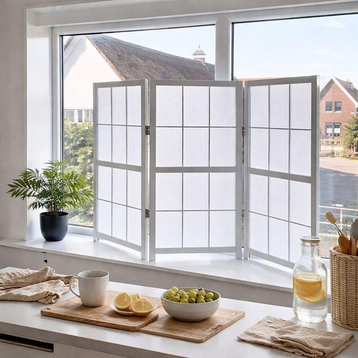 Kamerscherm Raamscherm Japans laag model 90 cm, Huis en Inrichting, Woonaccessoires | Kamerschermen, Nieuw, Verzenden