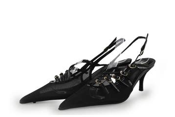 Jeffrey Campbell Slingbacks in maat 38 Zwart, Verzenden, Zwart, Zo goed als nieuw, Jeffrey Campbell
