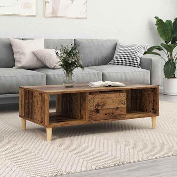 vidaXL Salontafel Oudhout 102 x 55 x 35 cm Bewerkt hout, Verzenden, Nieuw, Overige houtsoorten, 50 tot 100 cm