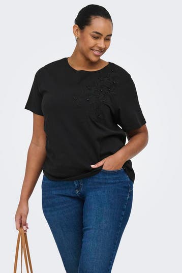 ONLY eco T-shirt Broderie en Parels Maat:, Verzenden, Nieuw, Overige kleuren