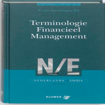 Terminologie financieel management Nederlands / Engels boek, Verzenden, Zo goed als nieuw, F. van Amerongen