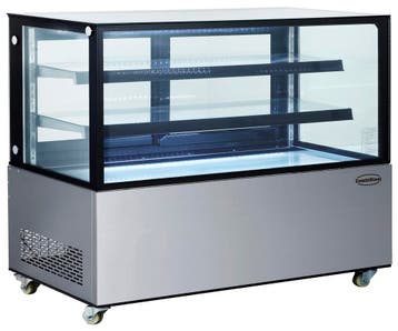 Combisteel Koelvitrine | 470L | Zwart/grijs | +2°c/+8°c | 3, Ophalen of Verzenden, Nieuw