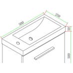 Xellanz Emma Fonteinkastje met Wastafel - 50x25x50cm - Wit, Ophalen of Verzenden, Nieuw