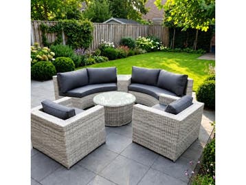 Veiling - Diningset / Tuinset incl. kussens 6-delig, Tuin en Terras, Tuinsets en Loungesets, Nieuw