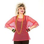 Visnet top neon roze, Verzenden, Nieuw, Feestartikel