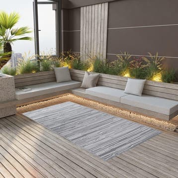 vidaXL Buitenkleed ARAKIL 160x230 cm PP grijs, Tuin en Terras, Verzenden, Nieuw
